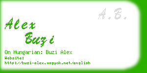 alex buzi business card